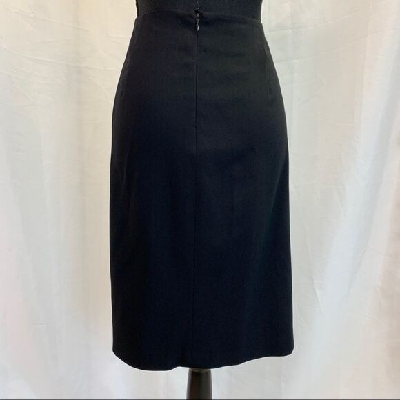 Escada Black ruched asymmetrical zipper skirt size 40 - Picture 3 of 12